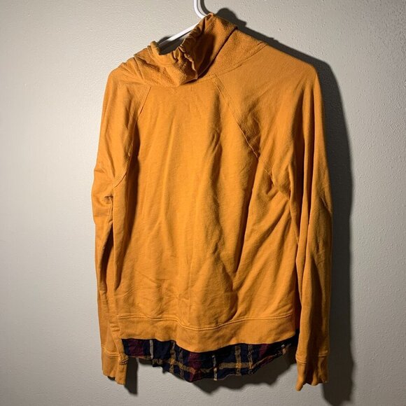 Maurices mustard & plaid pullover - cowl neck - Picture 5 of 10